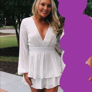 Showpo “On Rotation playsuit in white”